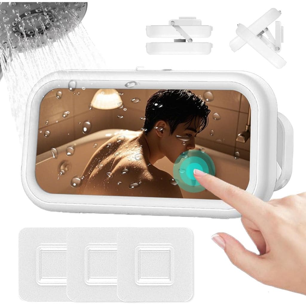 Suporte Impermeável para Telefone ZukoCert para Chuveiro, Versão Atualizada 2025, 480 °   Rotação, Compatível com Telefo