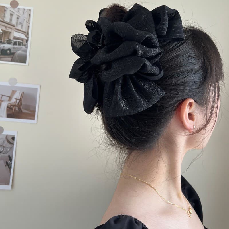 【Envio 24 horas】prendedor de cabelo de organza bolha grande estilo coreano para mulheres 2026 prendedor de tubarão de te