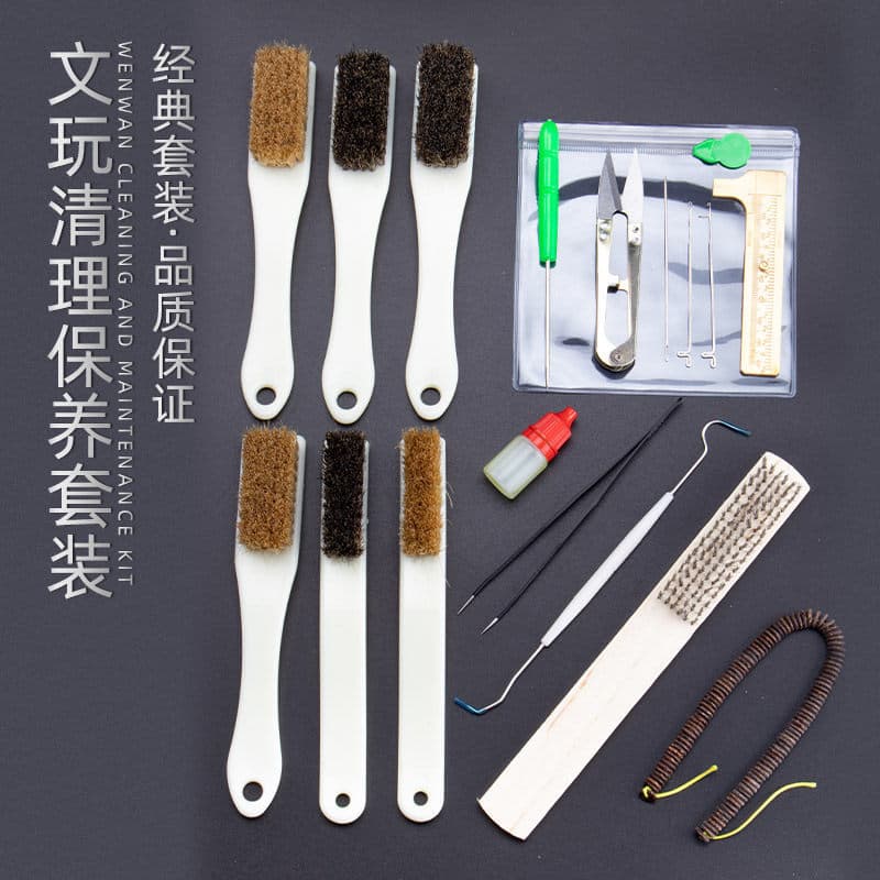 Wenwan Kit de manutenção de limpeza porco escova de costeletas escova de fio núcleo de azeitona King Kong Bodhi ferramen