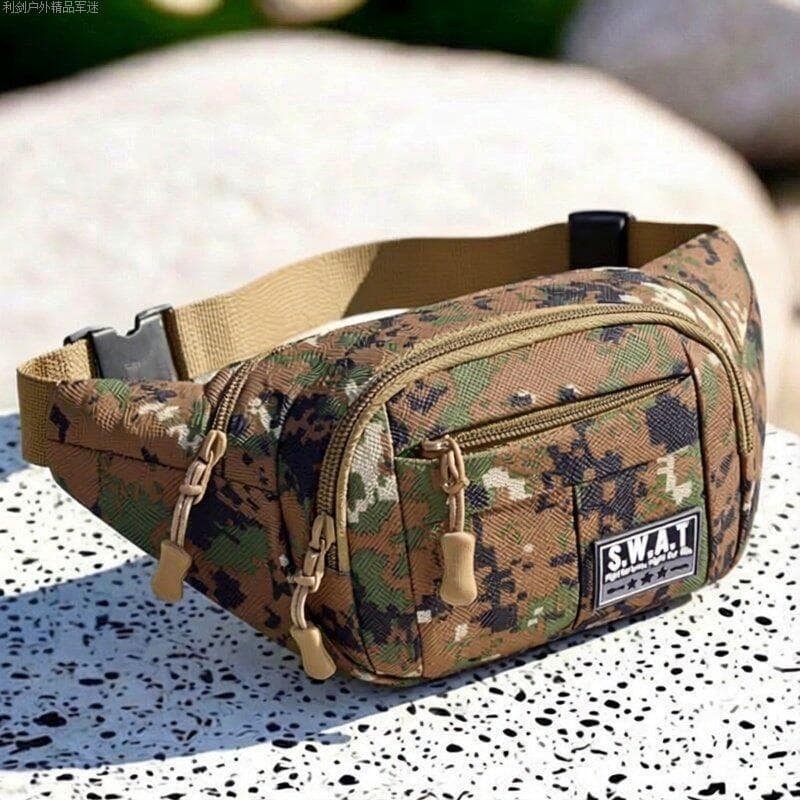 Bolsa de cintura multifuncional masculina, canteiro de obras, à prova d'água, resistente ao desgaste, bolsa pequena, for