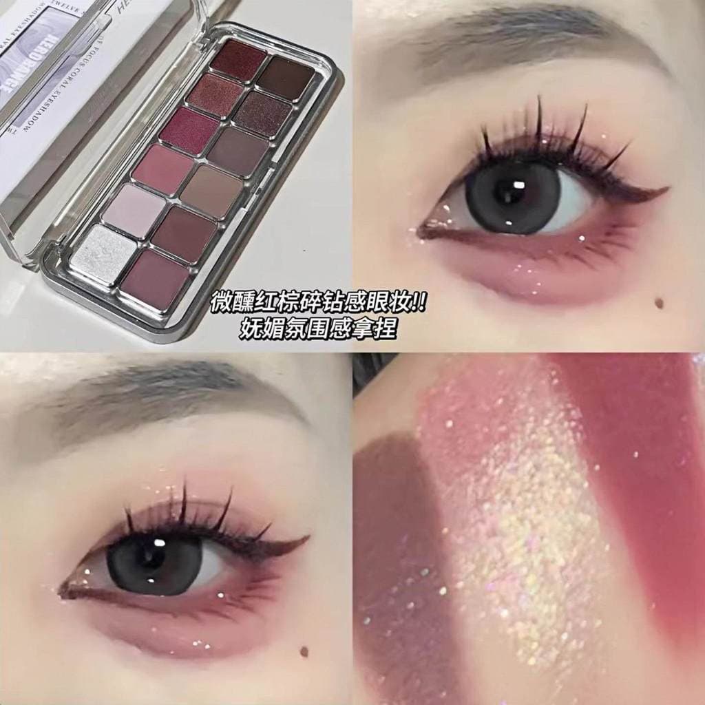 Sombra roxa estilo Ju estética atmosfera encantadora sentir tomar pitada 2026 diário All-Match temperamento rosa marrom