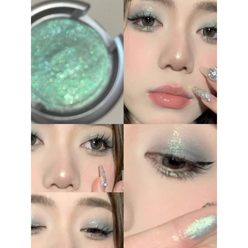 HERORANGE Monocromático Piscando Sombra Verde Azul Perolado Super Piscando Iluminando Olho Destacando Integrado Pequeno