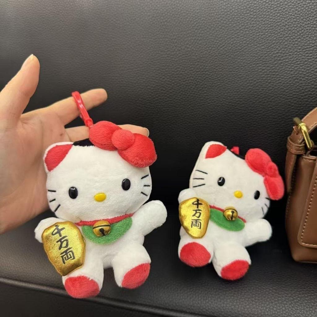 Novo estilo dez mil Liang sorte olá Kitty boneca de pelúcia estilo menina quente nicho estilo saco chaveiro pingente sor