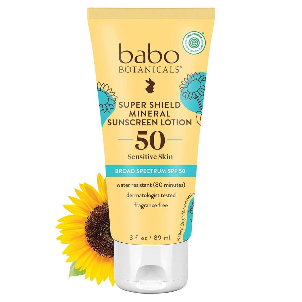 Loção Protetora Solar Mineral Transparente Babo Botanicals SPF 50 com 100% de Ingredientes Ativos Minerais para Bebês, C