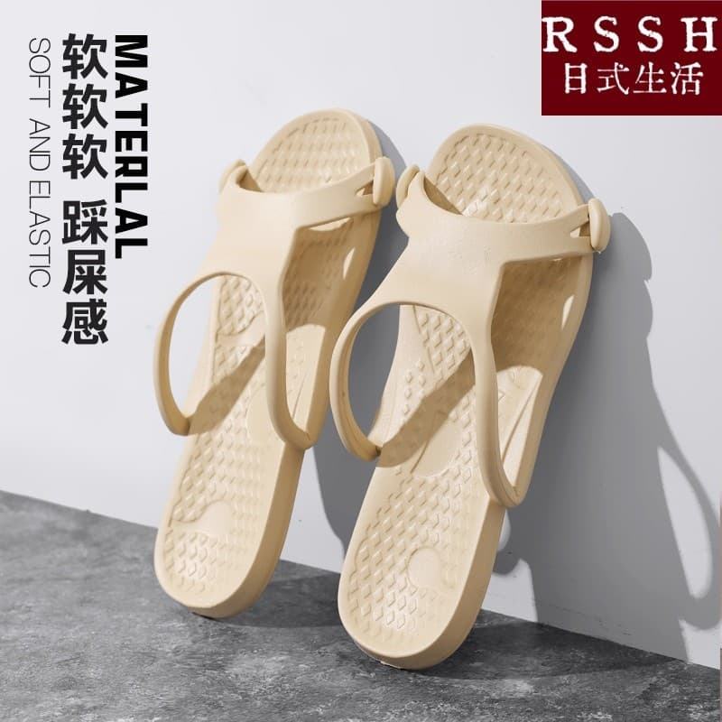 Verão novo estilo de viagem portátil dobrável chinelos homens antiderrapante sola macia casal sandálias de praia chinelo