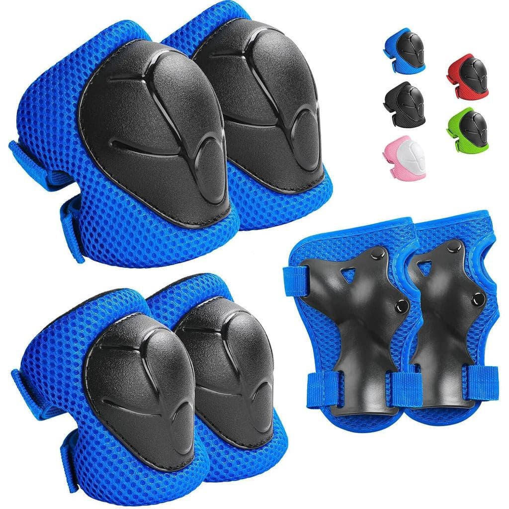 Conjunto de Equipamentos de Proteção Infantil Wemfg, Aplicável a Crianças de 3 a 14 Anos, Inclui Protetores de Joelho, C