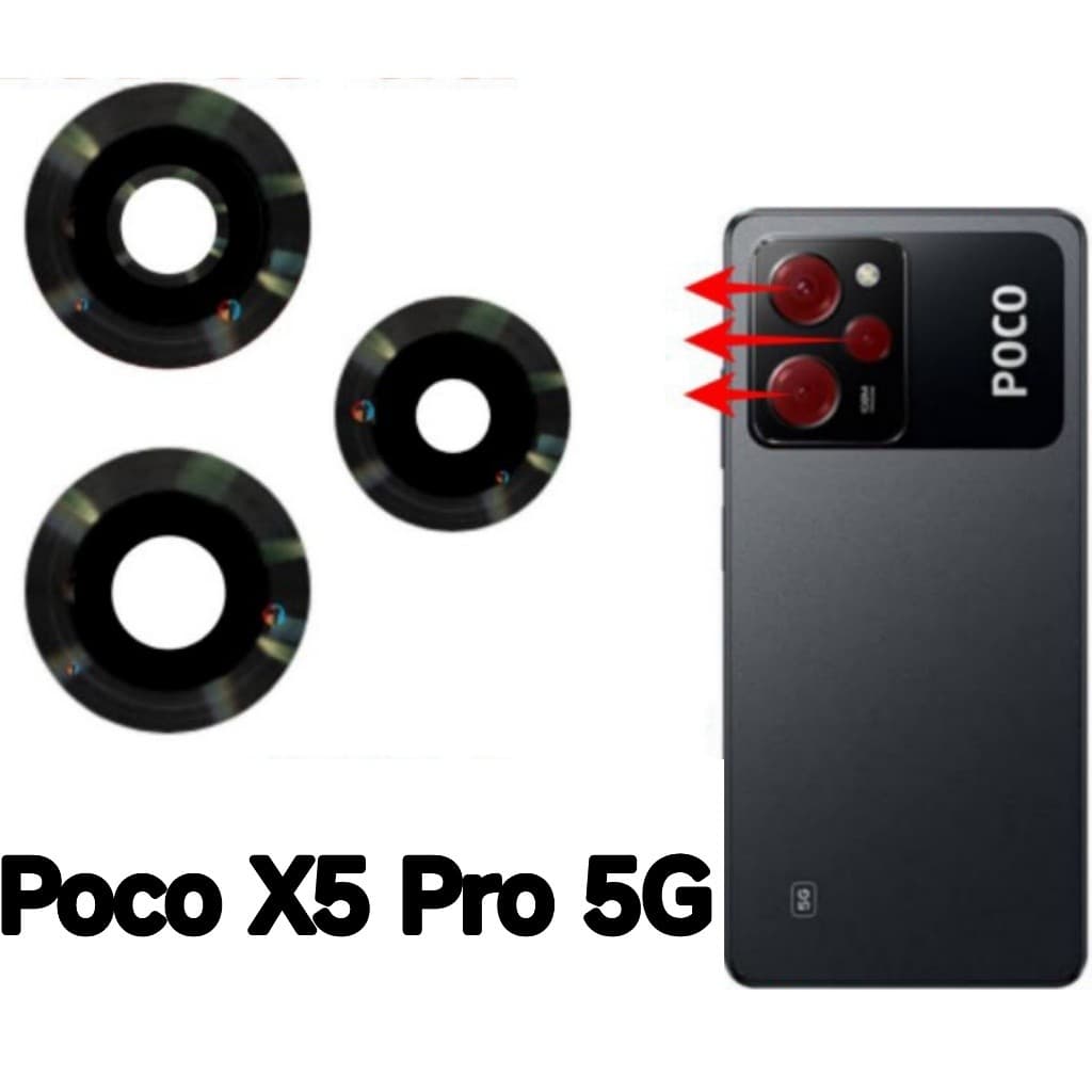 Vidro da Câmera Para Poco X5 Pro Lente da Câmera Traseira