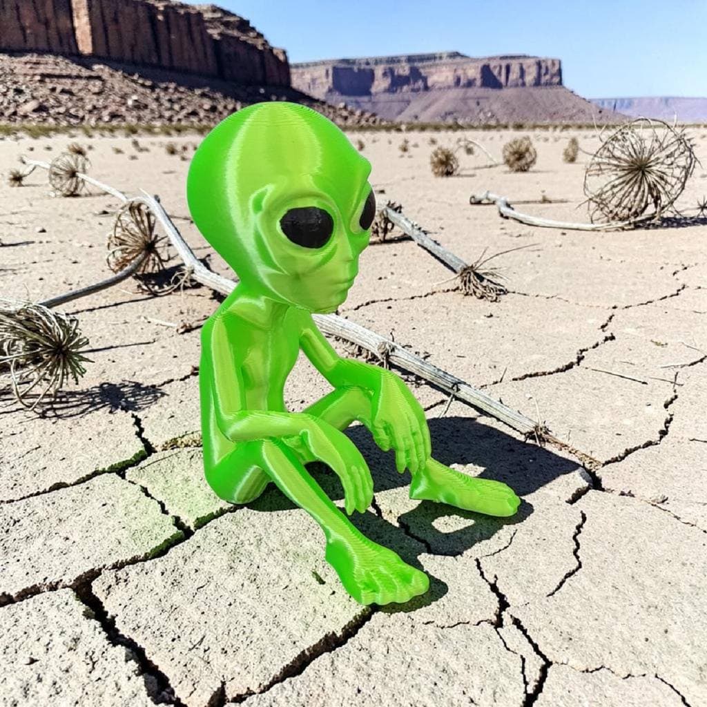 Boneco Alien Verde Neon Et Alienígena Decoração Brinquedo Enfeite Extraterrestre 6,5 cm Altura