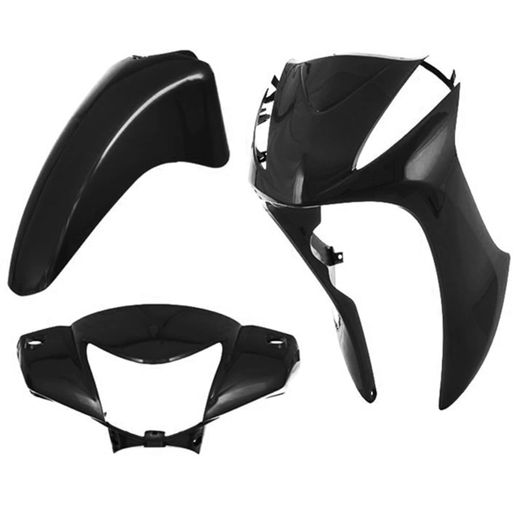 Kit Carenagem Conjunto 3 Peças Modelo Original Cromo Forte Compatível C/ Moto Biz 125 2011 2012 2013