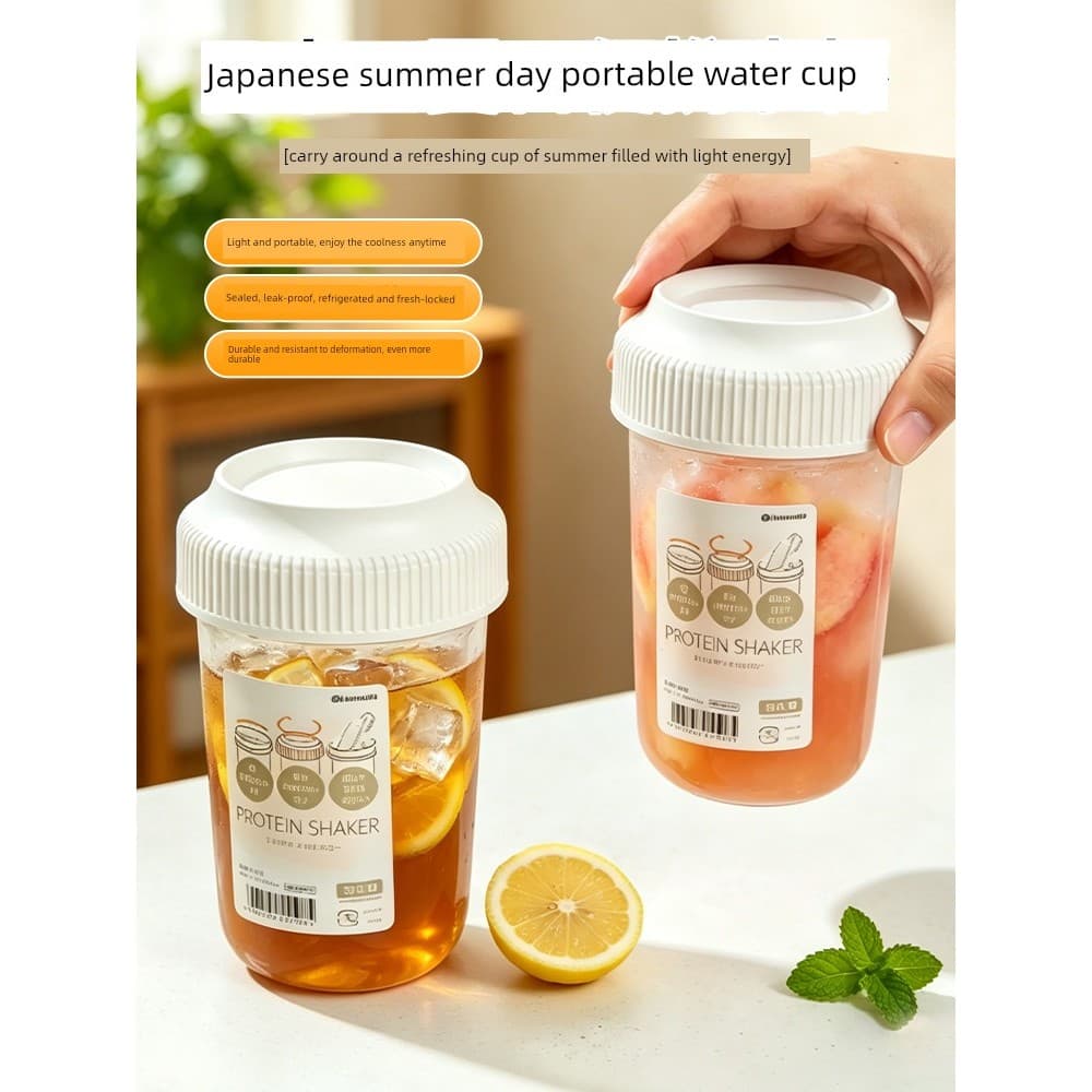 Copo prático importado do japão, copo de suco de bebida de qualidade alimentar, portátil, leite em pó, proteína em pó, a