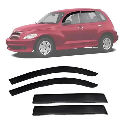 Calha De Chuva Acrilica Fumê Pt Cruiser 4 Portas Promoção