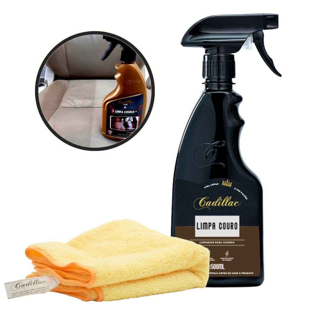 Kit Limpa Couro Cadillac 500ml + Pano Cadillac Limpador De Couros
