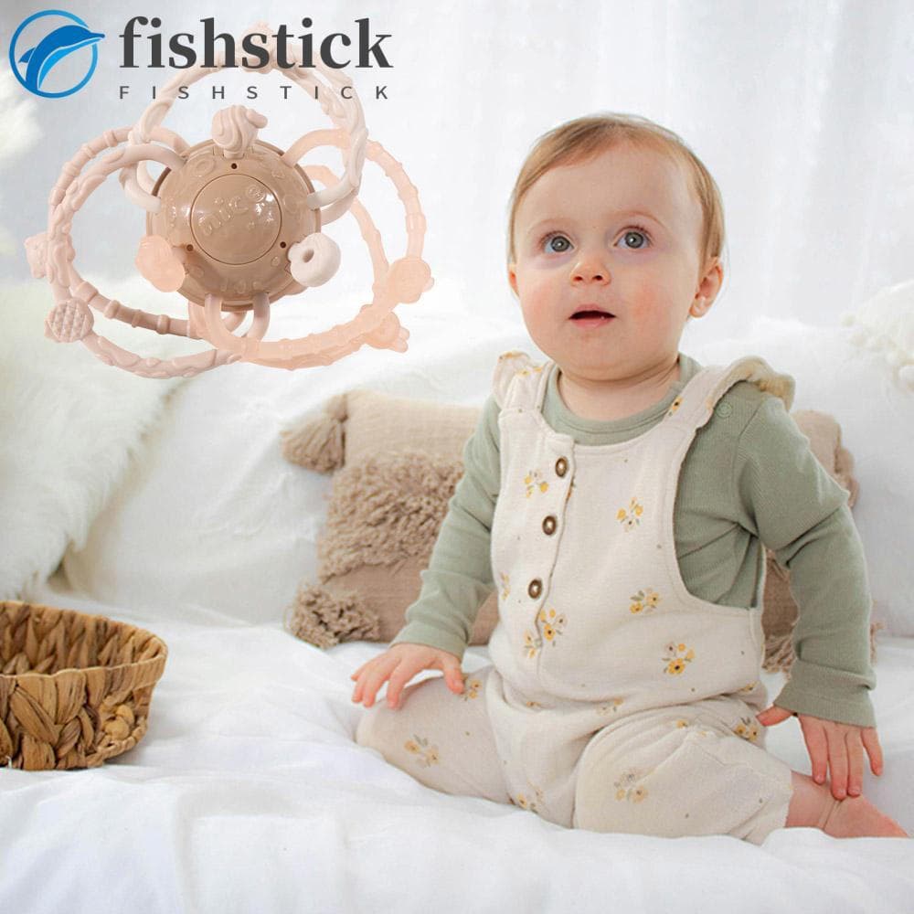 Bola Redonda De Manhattan FISHSTICKA , Brinquedo De Bebê Com Silicone Macio , Mordedores Mastigáveis