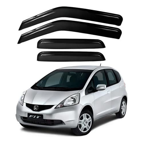 Calha De Chuva Acrilica Fumê New Fit 2009 A 2014 4 Portas