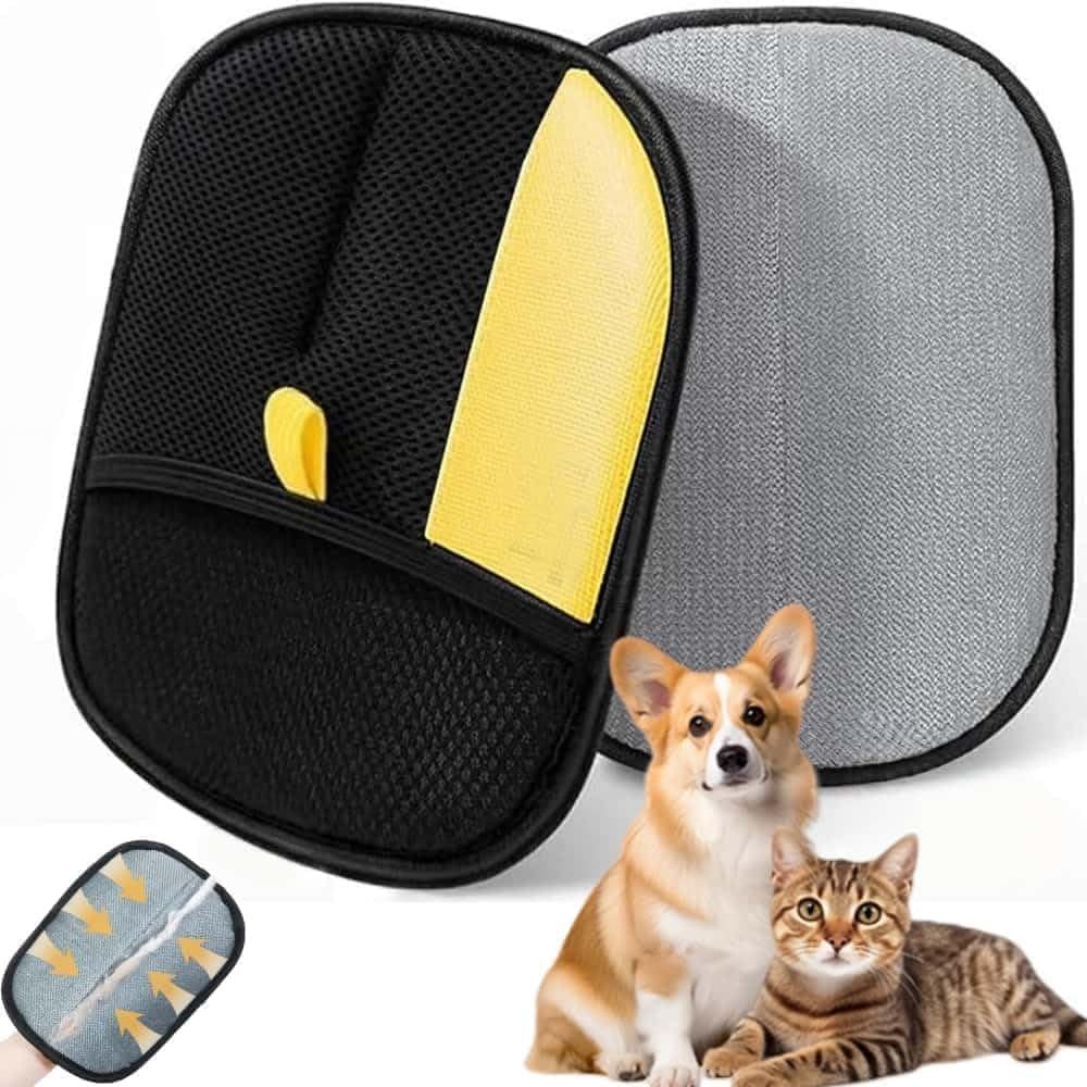 Luvas Removedoras de Pelos de Animais de Estimação Morphcontainerpet - Eletrostáticas Reutilizáveis para Gatos e Cães, M