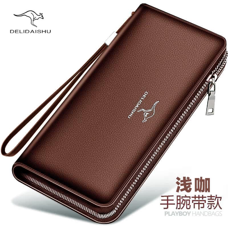 carteira masculina carteira masculina com ziper Bolsa masculina de negócios juvenil com Slot para vários cartões Playboy