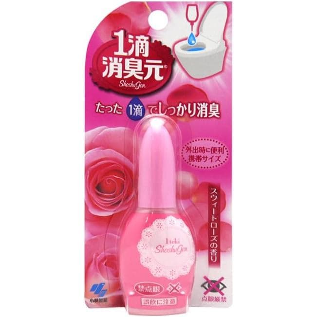Kobayashi Shoshugen para Aromatizador de Ambiente/Banheiro. Uma gota do produto Nioi-moto com aroma de rosas, 20mL.