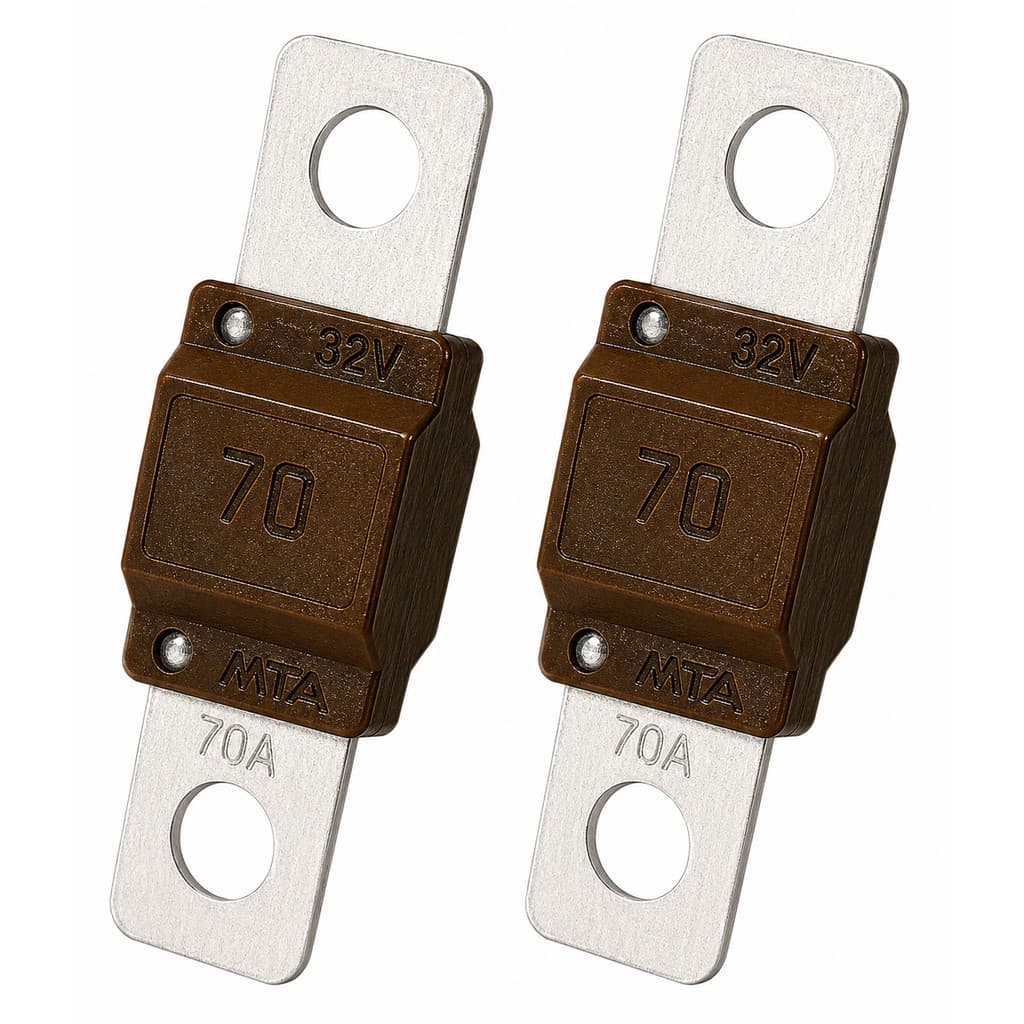 Kit 2 Fusível Midival 70A 32V Módulo Som Proteção Bateria