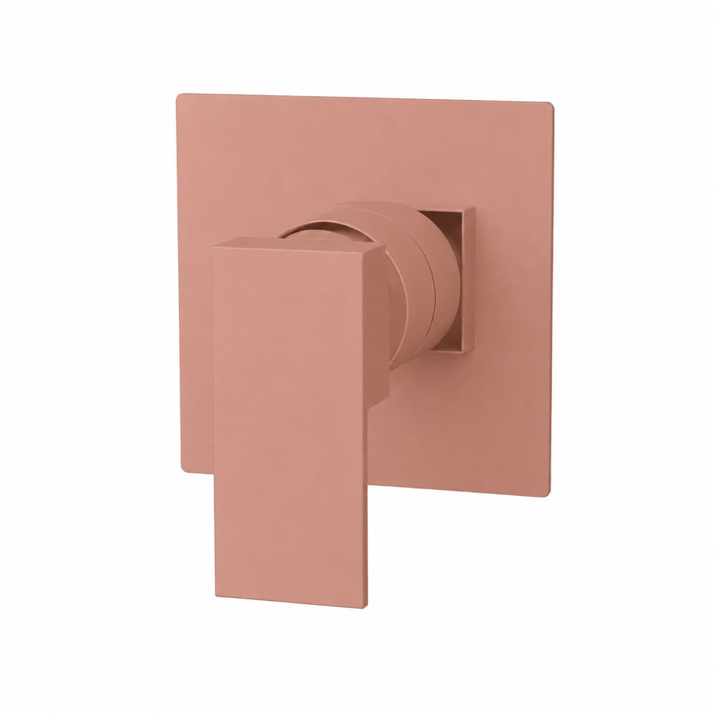 Acabamento para registro Monocomando base deca Quadrado Alavanca Rose-Gold Fosco