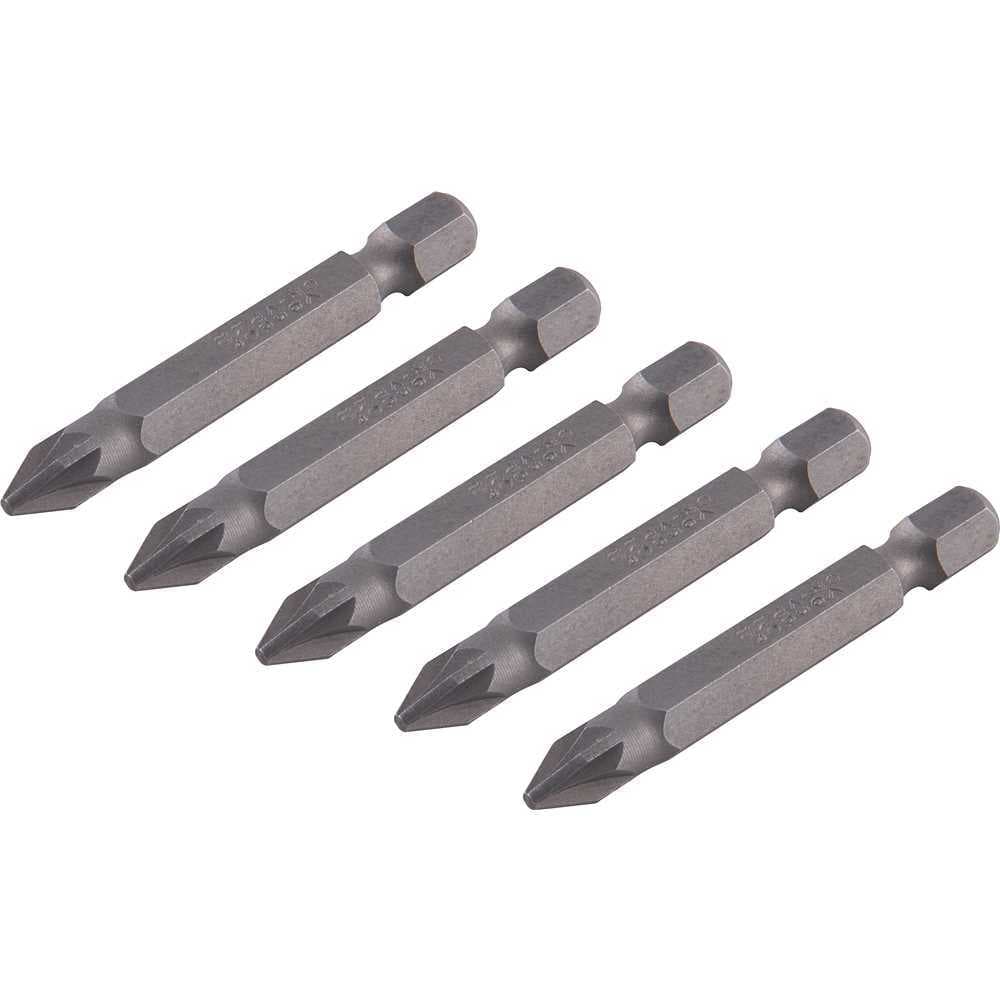 Jogo de bits ponteira pozidrive, com encaixe 1/4", nº 2 x 50 mm, VONDER