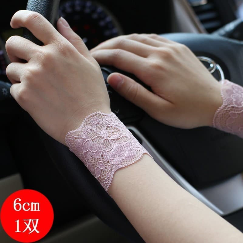 Pulseira pulseira capa protetora na moda feminina capa tatuagem cicatriz padrão curto Ultra-fino manga falsa colorida re
