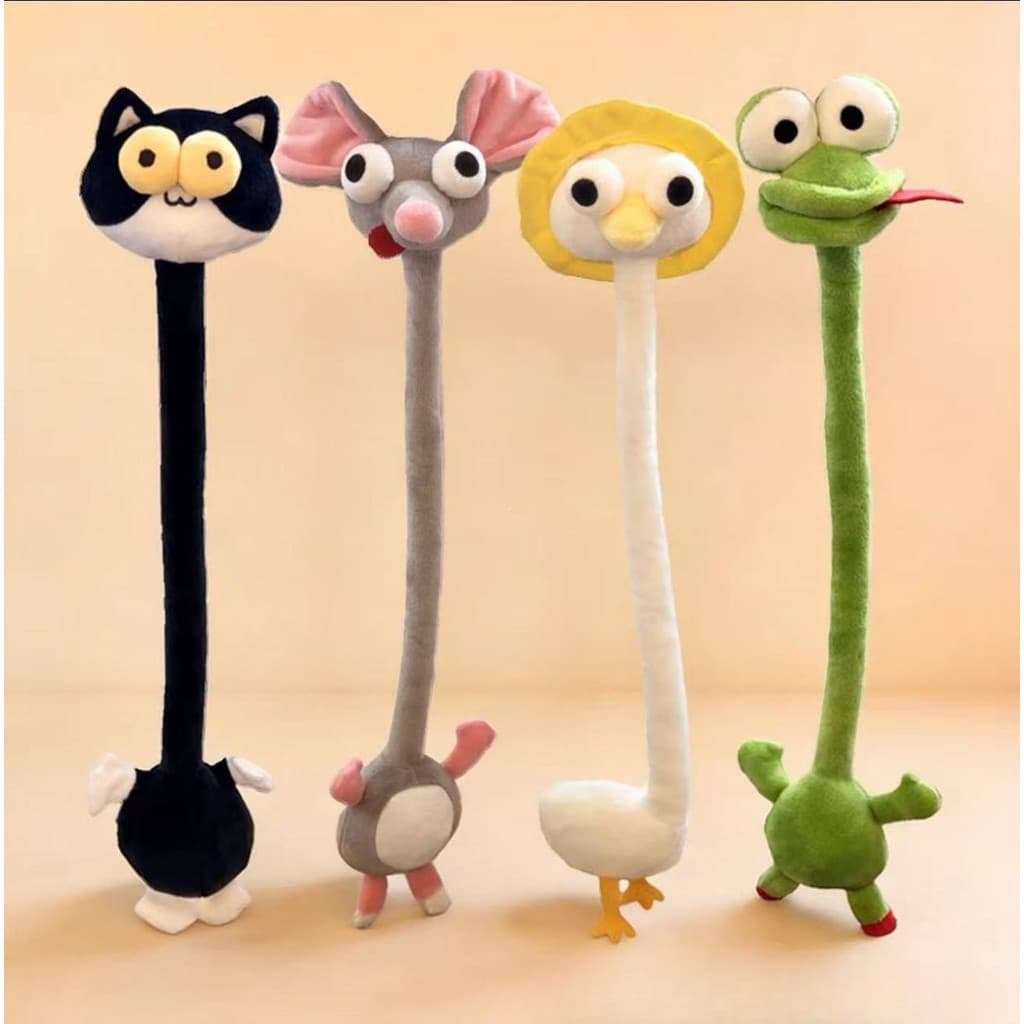 [Estoque pronto] pescoço longo mal Dachshund Chihuahua brinquedo ornamentos chaveiro máquina de garra boneca de pelúcia