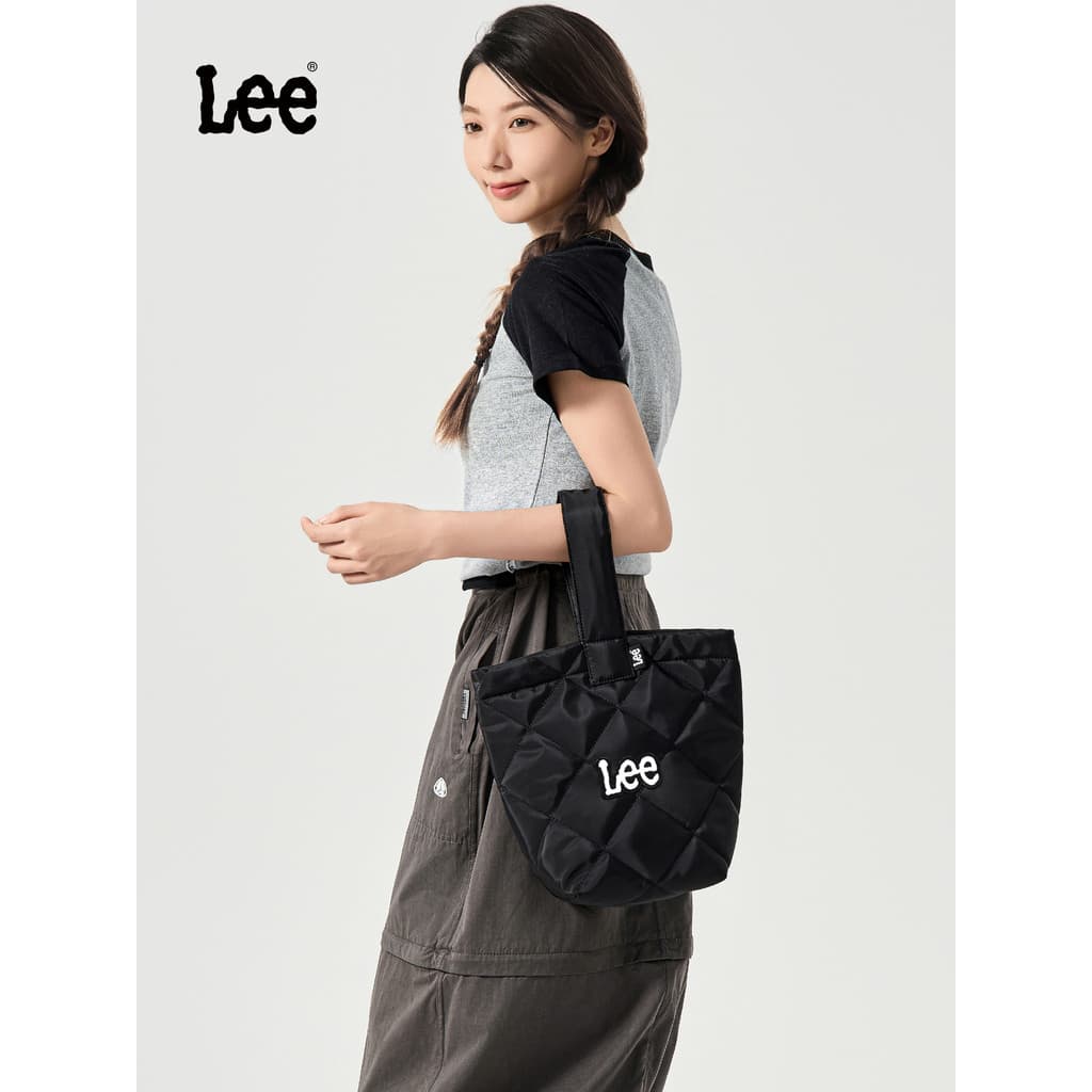 Lee oficial moda nuvem saco balde bolsa feminina leve All-Match bolsa de ombro axilas Mini cesta vegetal