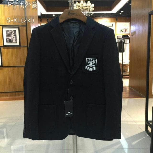 Contador genuíno street wear masculino novo outono inverno moda High-End street wear bordado Casual terno de lã jaqueta