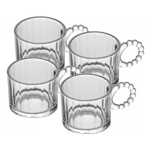 Conjunto De 4 Xícaras Classic Wolff Em Cristal Transparente 100ml