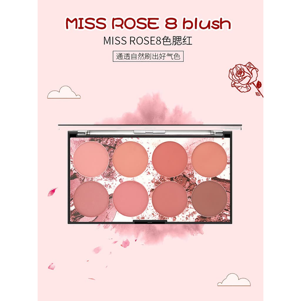 Nicho Premium Multicolor Blush Palette Pêssego Rosa Leite Chá Série de Cores Todos os Dias All-Match Maquiagem Suave