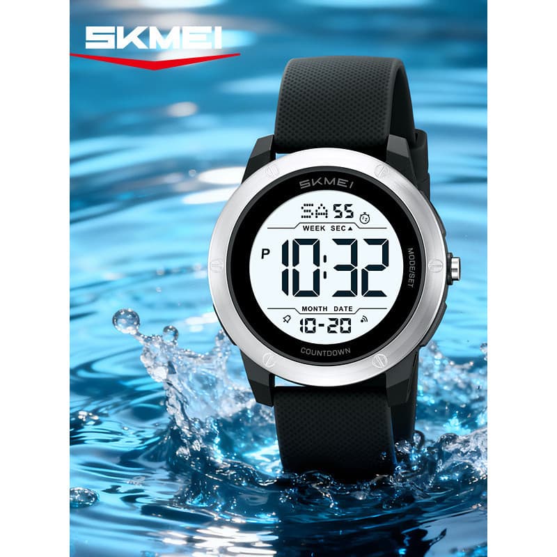 Momento beleza tendência multifuncional esportes à prova dwaterproof água relógio eletrônico estudante duplo tempo relóg