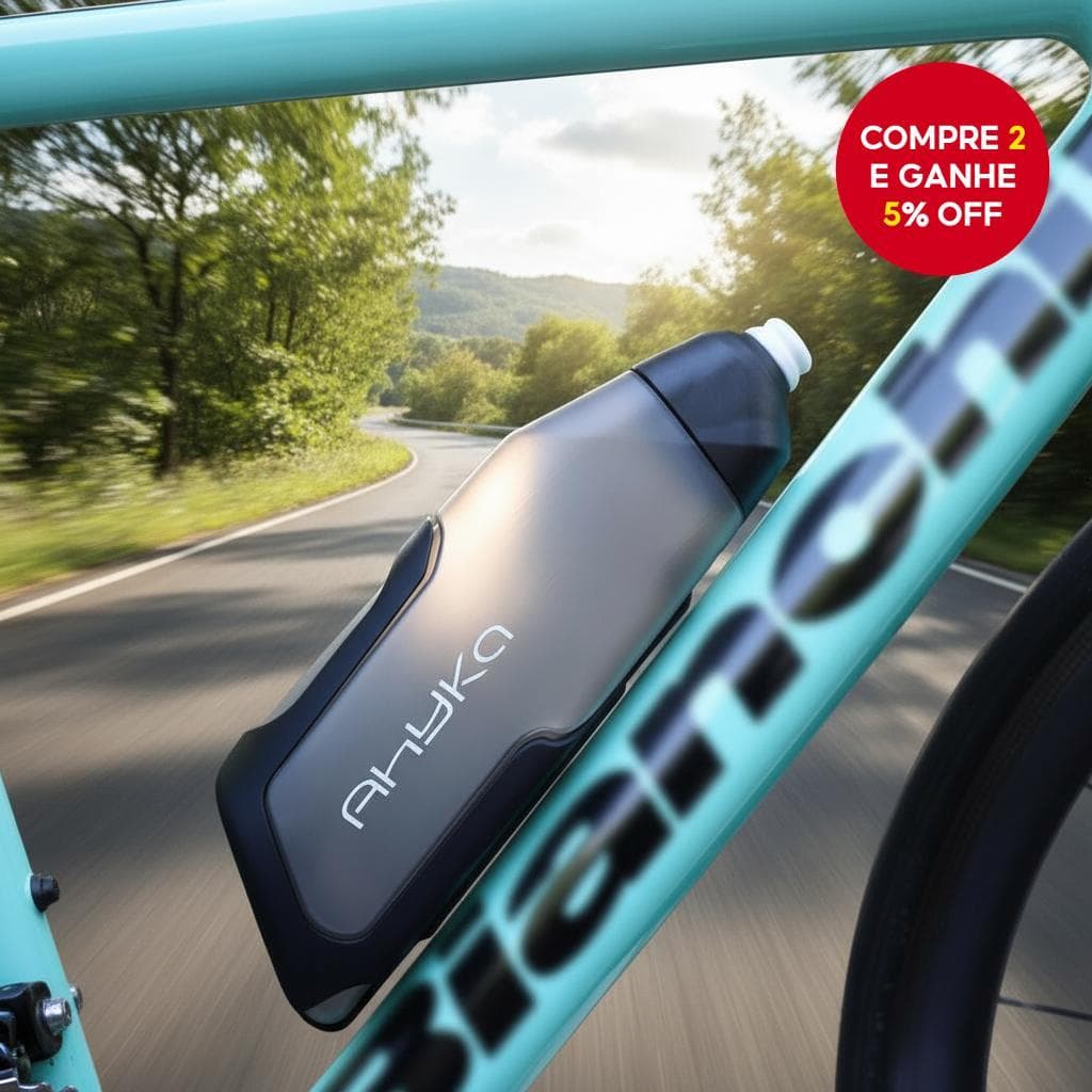 Conjunto de Garrafas de Água Ahyka Aero com Suporte para Mountain Bike e Bicicleta de Estrada