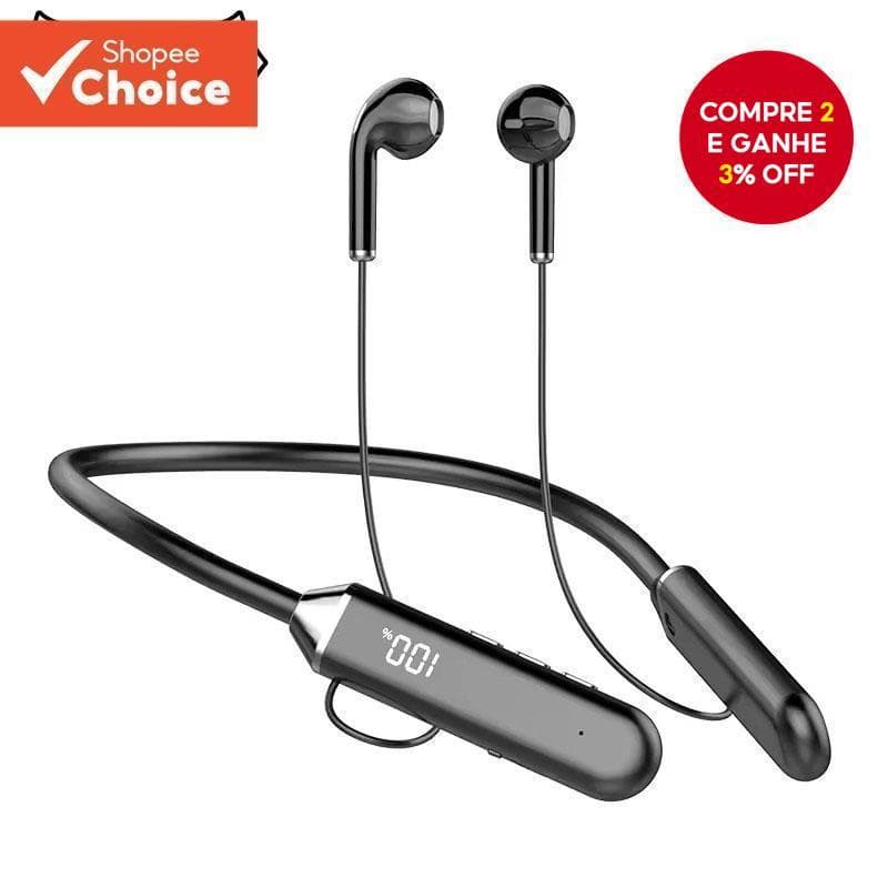 Novos Fones De Ouvido Sem Fio Com Fita Para O Pescoço HM01 Bluetooth 5.0 HiFi Estéreo Redução De Ruído ENC À Prova D'águ