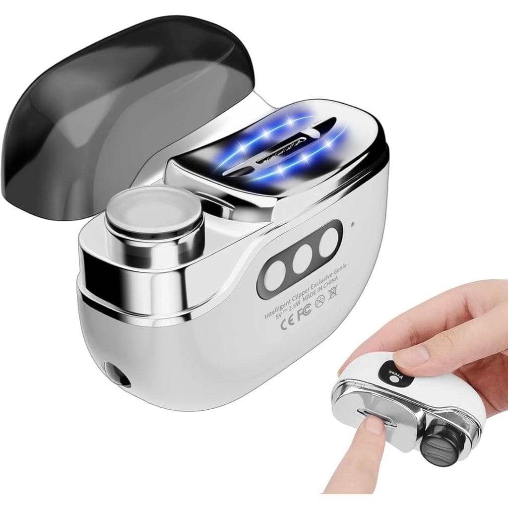 Cortador de Unhas Elétrico, Aparador de Unhas Automático 4 em 1, Cortador de Unhas Elétrico para Unhas Grossas, Lixa de