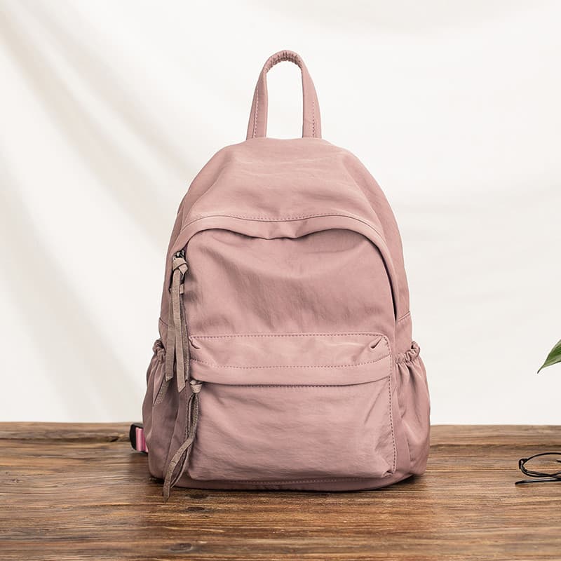 King e Rika Oxford Pano Mochila Feminina Casual Simples All-Match Moda Nylon Leve Mochila de Viagem Bolsa de Montanhismo