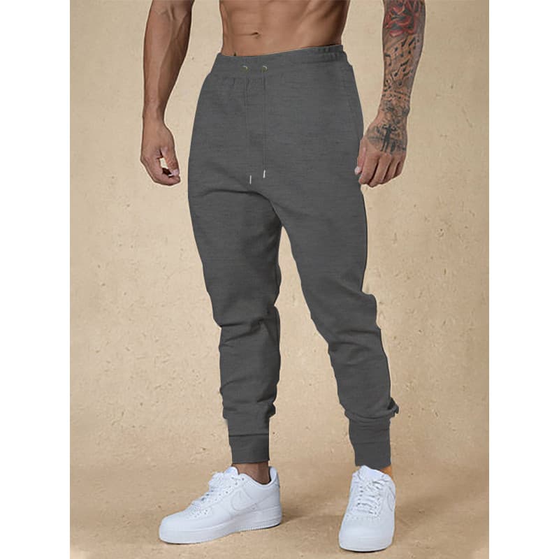 Calças casuais masculinas europeias americanas moda solta calças esportivas calças de Fitness esportes casuais Sweatpant