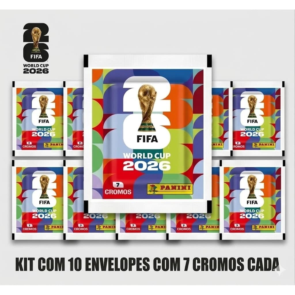 Copa do Mundo da Fifa 2026™ Kit com 10 envelopes de figurinhas Fifa World Cup 2026™