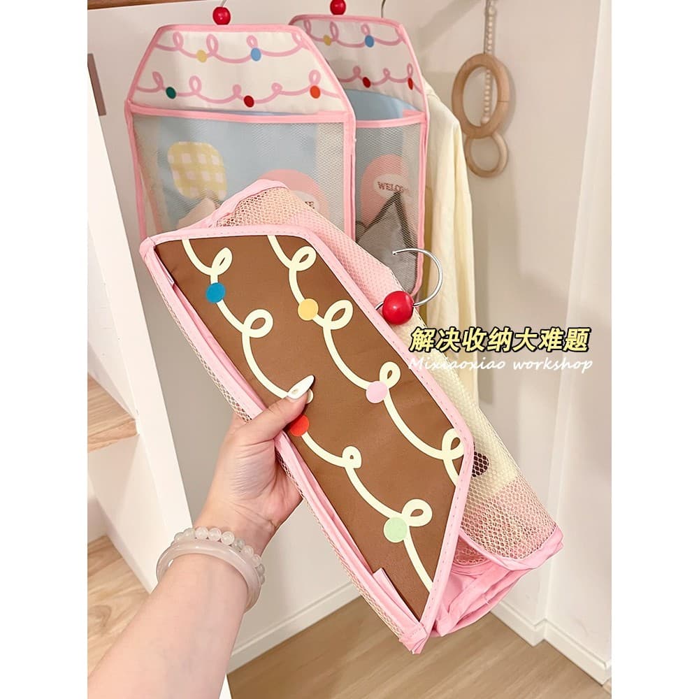 Armazenamento de armazenamento pendurado saco dormitório guarda-roupa roupa interior atrás das portas roupa interior mei