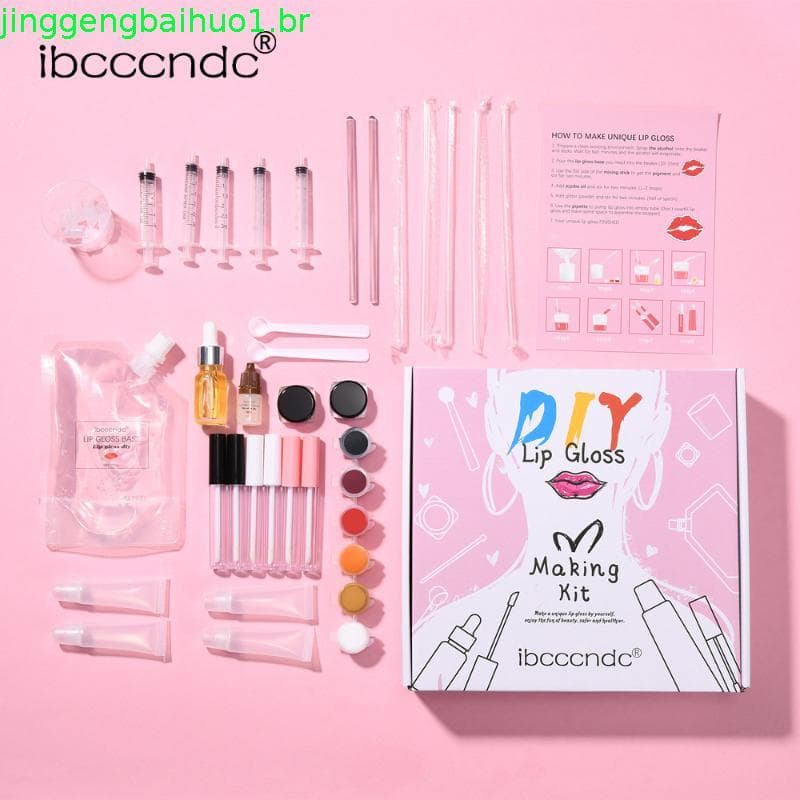 Conjunto para Fazer Brilho Labial Ibcccndc - Base Hidratante, Efeito Cintilante, Kit de Cosméticos DIY