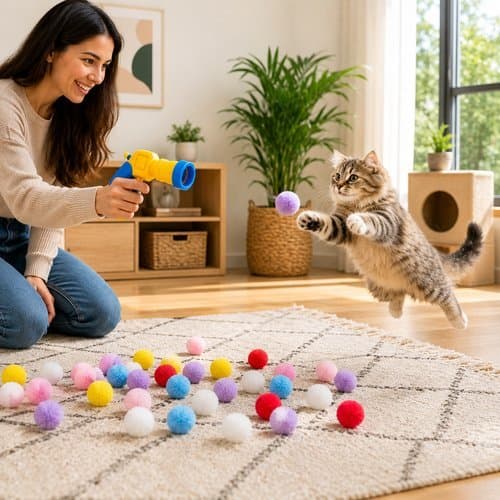 Arminha Lazer Pets Disparo Bolinhas Jogo Interativo Material Seguro Sortido