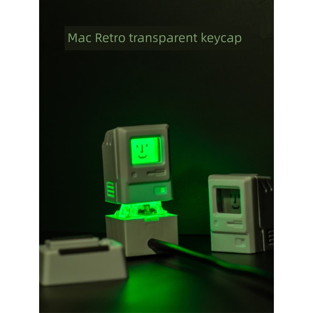 Teclado mecânico de modelagem de pirâmide mac mac dos anos 80