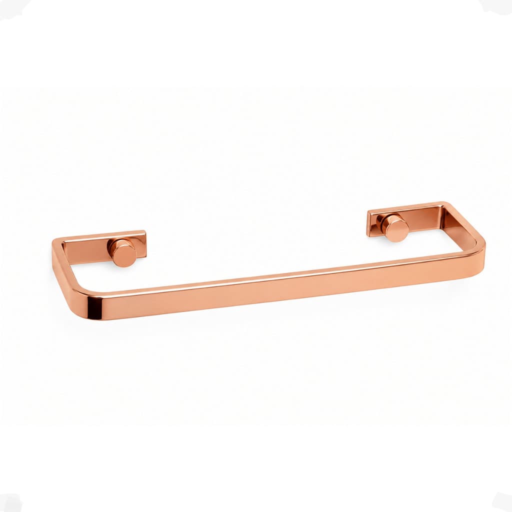 Porta Toalha Rosê 30cm Suporte para Toalha Banheiro Premium