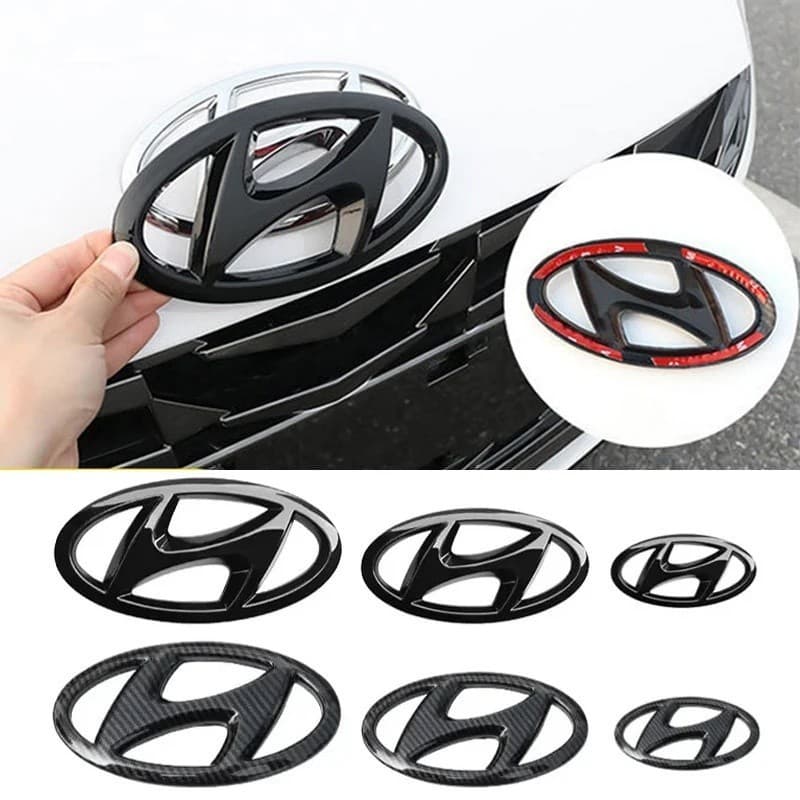 3 Pçs Capô Dianteiro Do Carro Traseiro Emblema Adesivo Para Hyundai Logotipo Tucson Acento Elantra Santa fe Sonata I40 i