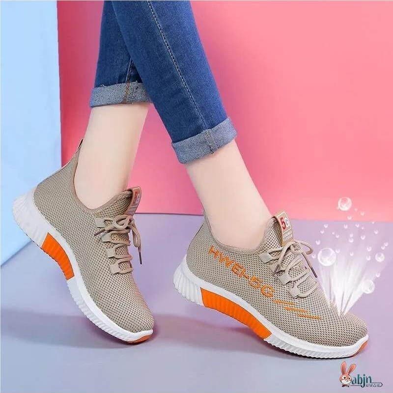 Nova primavera outono sapatos femininos papai sapatos de sola macia confortável malha sapatos casuais estudante esportes