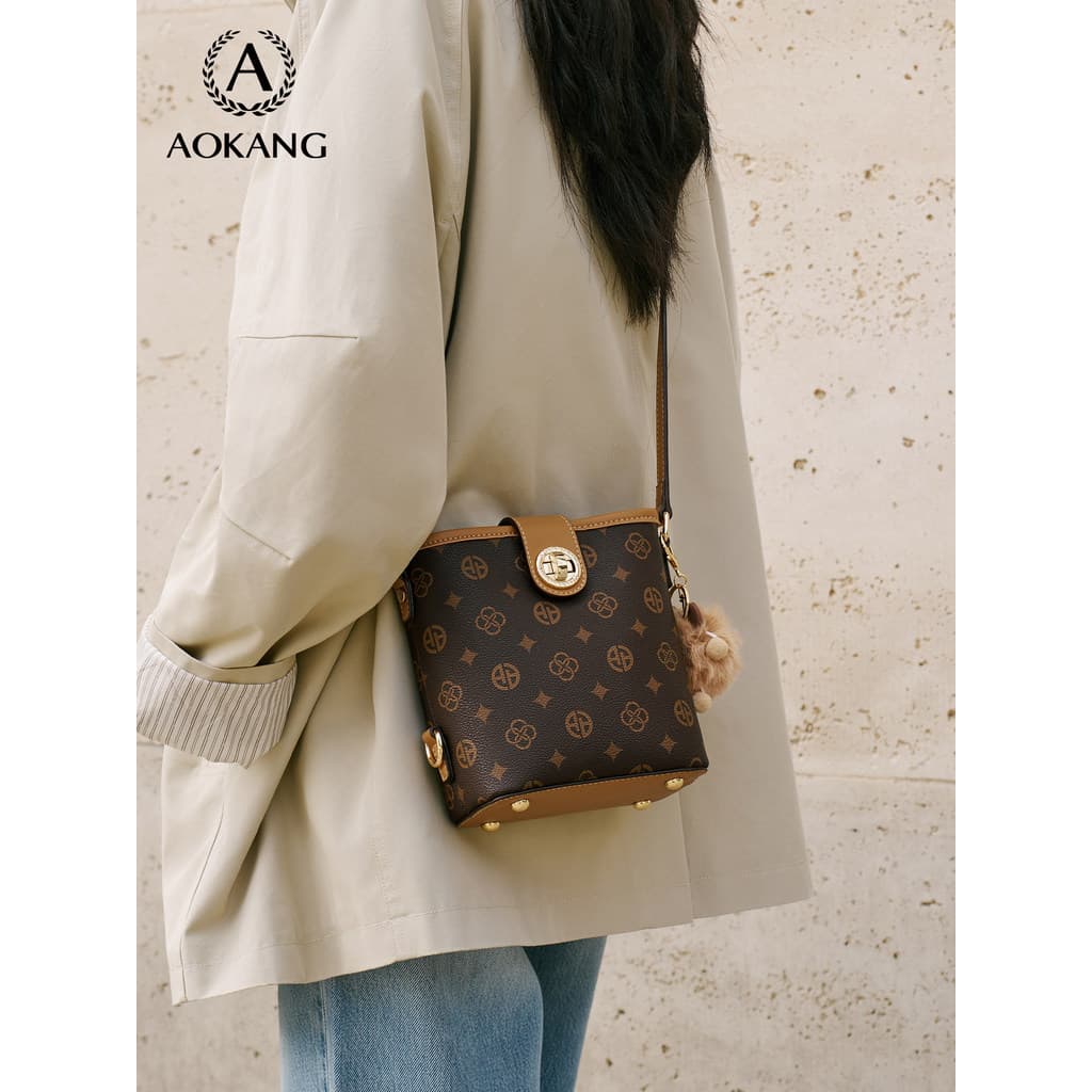 Okcome bolsa balde feminina 2026 novo estilo bolsa High-End sentido bolsa de ombro grande capacidade bolsa mensageiro 20