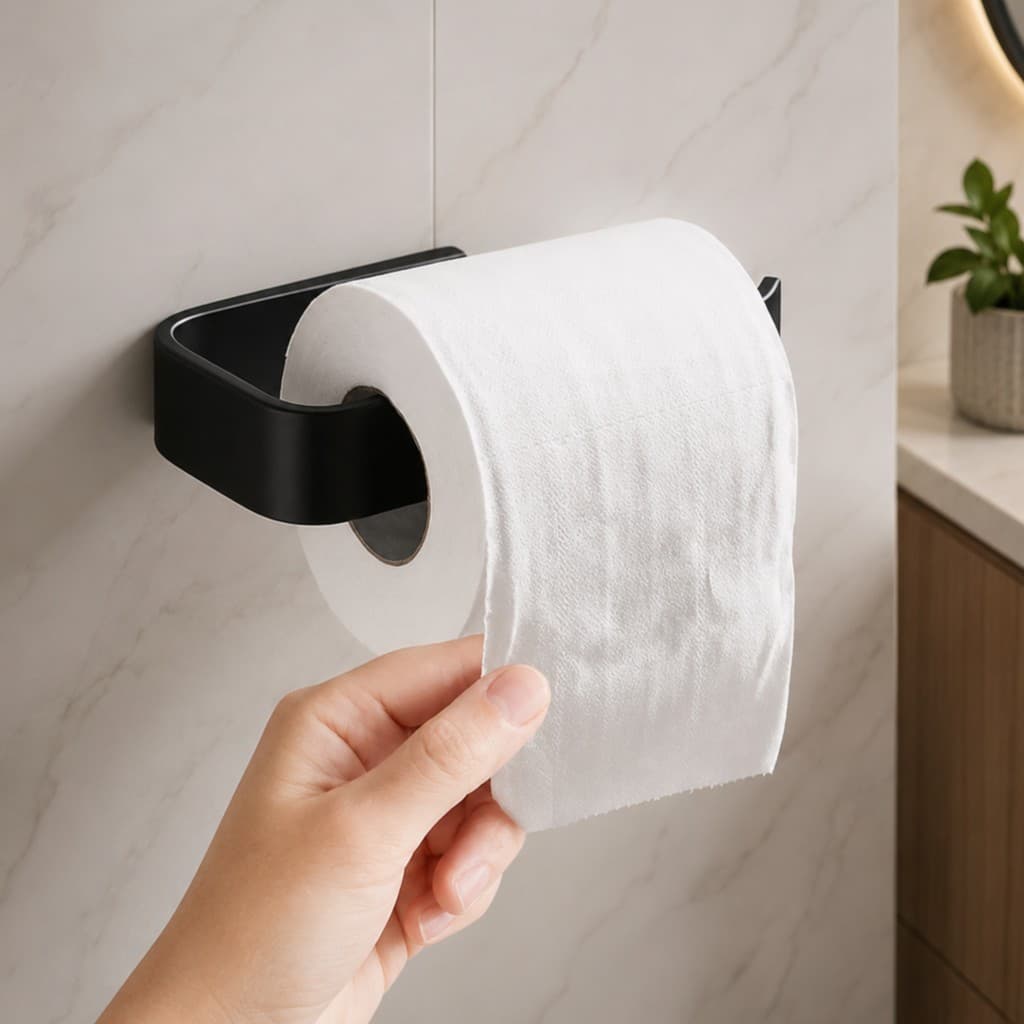 Suporte Papel Toalha Mesa Bancada Aço Premium Design Moderno Luxo Atual Pratico Preto Dourado Prata