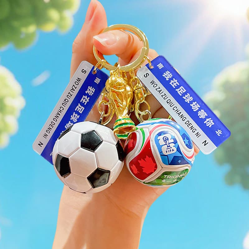 Chaveiro de futebol criativo pingente unissex mochila ornamentos lembranças esportivas 2026 copa do mundo pequenos prese