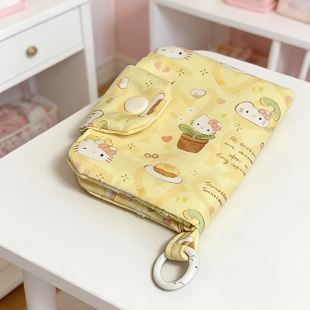 Licenciado pela Sanrio |   Carteira Feminina Hello Kitty |   Carteira Multifuncional Fofa com Cordão, Bolsa de Moedas Po
