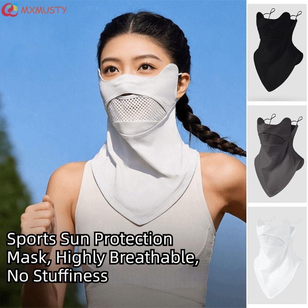 Máscara Protetora Solar MXMUSTYZA , De Seda Gelada Fina Respirável , Proteção UV Para O Sol , Protetor Facial De Verão