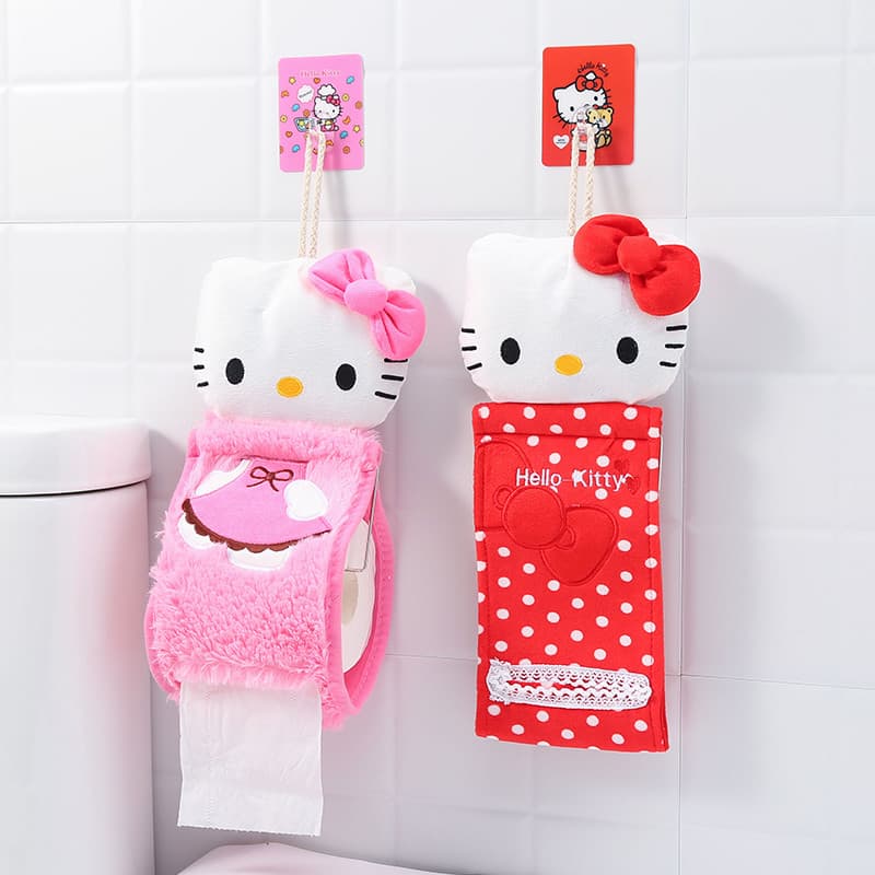Suporte de papel em rolo, suporte de tecido higiênico sem perfuração, montagem na parede, desenho animado, tecido de pel